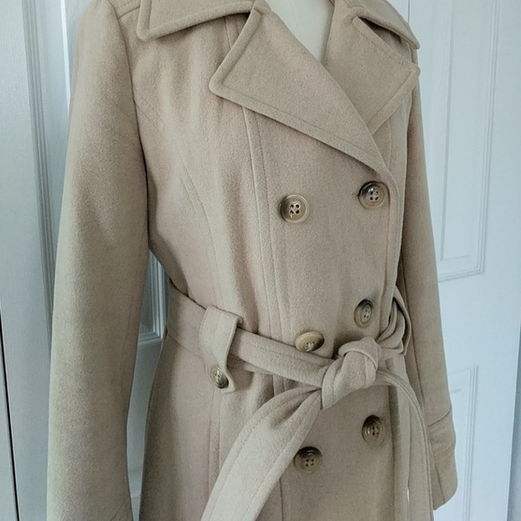 Croft & Barrow Beige Tan Pea Coat - Picture 3 of 8